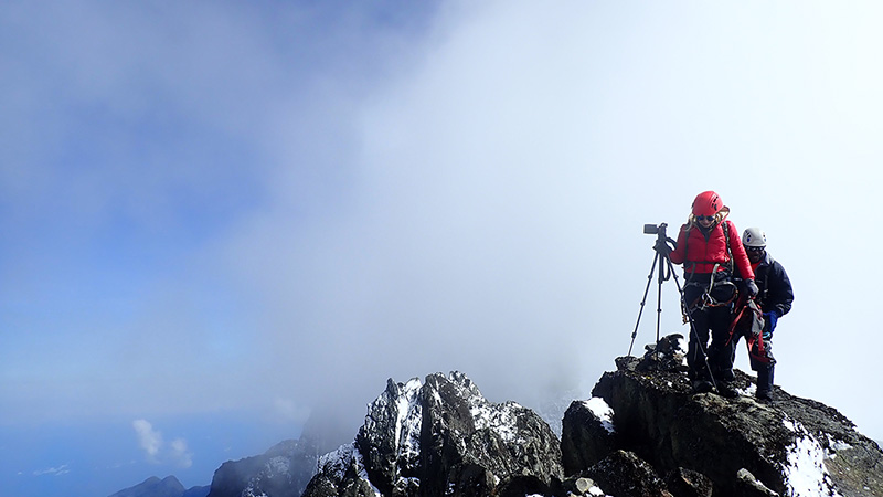 Eine Szene von der Expedition „Rwenzori-Trekking